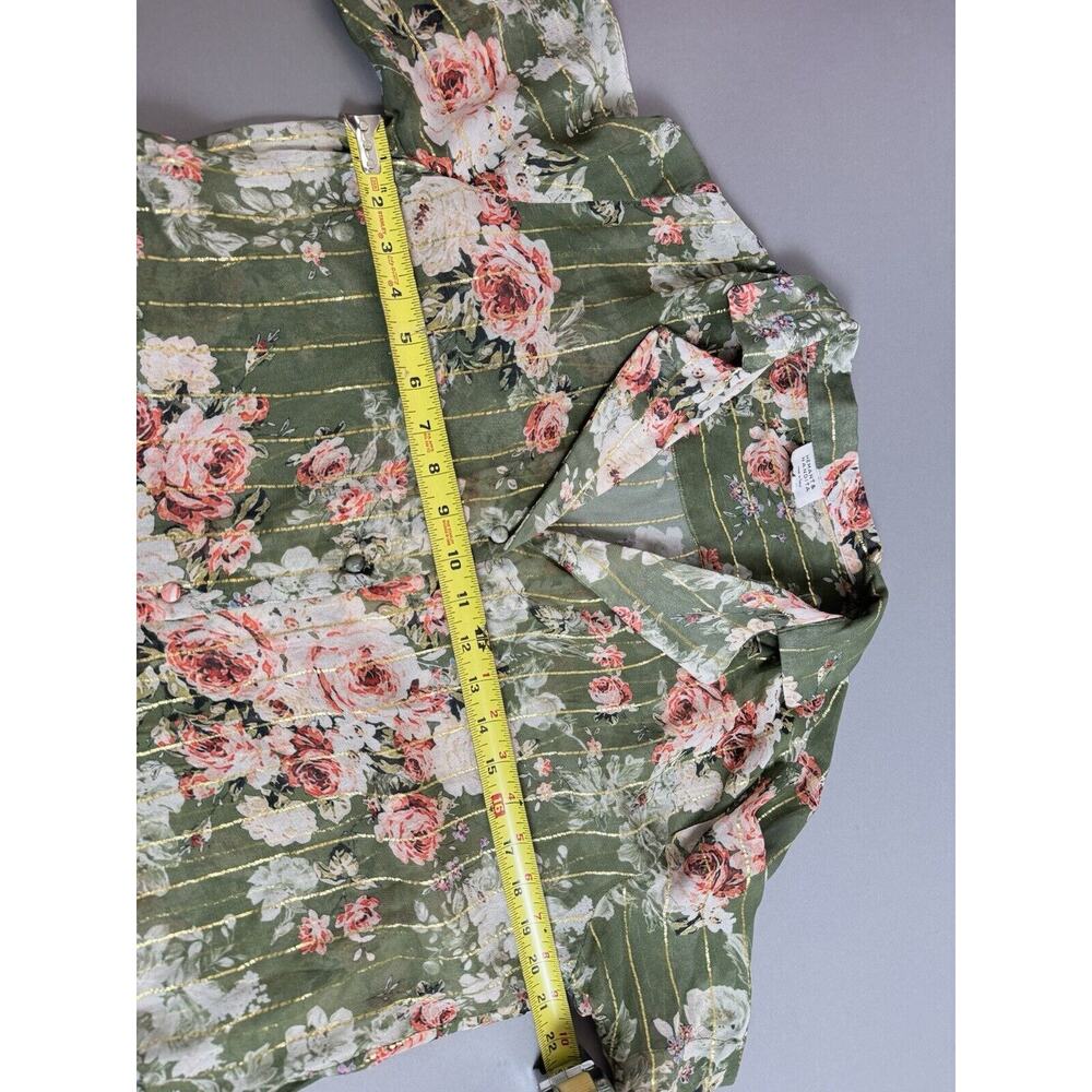 Hemant & Nandita Button Down Short Sleeve Blouse … - image 4